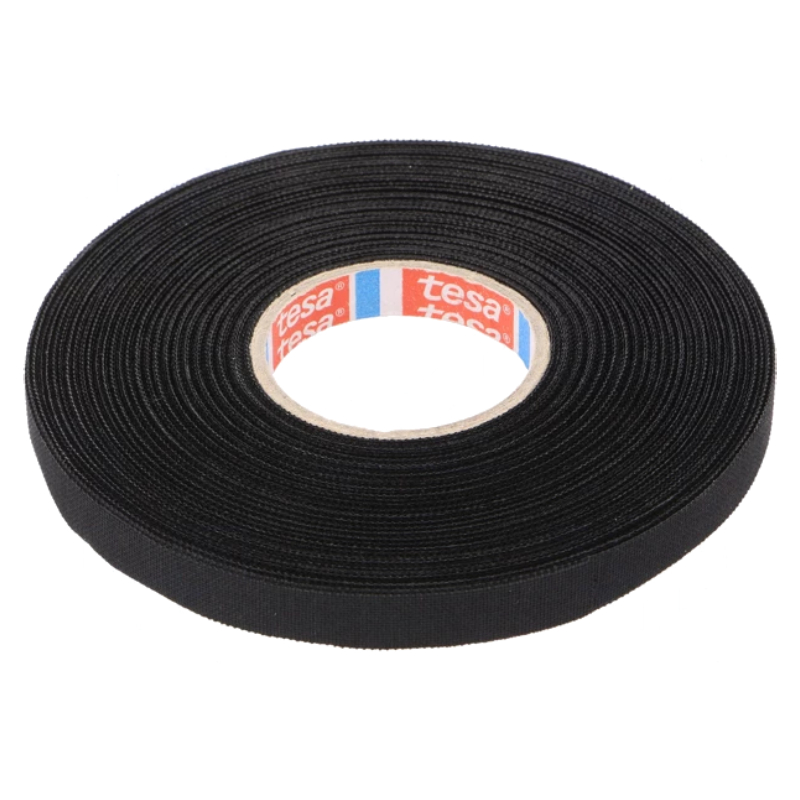 TESA Linnentape PET-wol - 9 mm breed - 300 um dik - Tot 150 graden - 25 meter - zwart