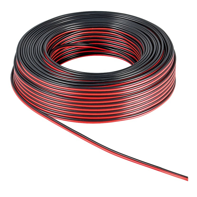 Luidsprekerkabel CCA 2 x 1,5mm2 - Zwart/Rood - 10 meter