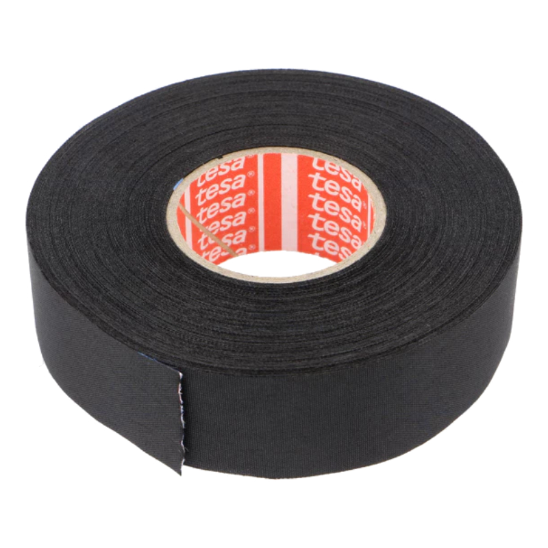 TESA Linnentape PET-wol - 25 mm breed - 260 um dik - Tot 150 graden - 25 meter - zwart