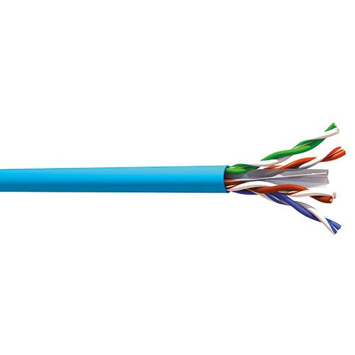 Schatting grootmoeder heroïsch UTP Cat6 netwerkkabel 305m op rol - blauw