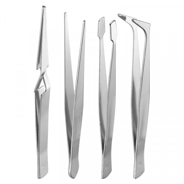 Pincet set - 4 stuks - Metaal