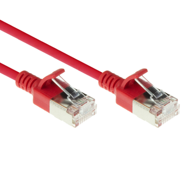 ACT CAT6 U/UTP LSZH Datacenter Slimline Patchkabel - Rood