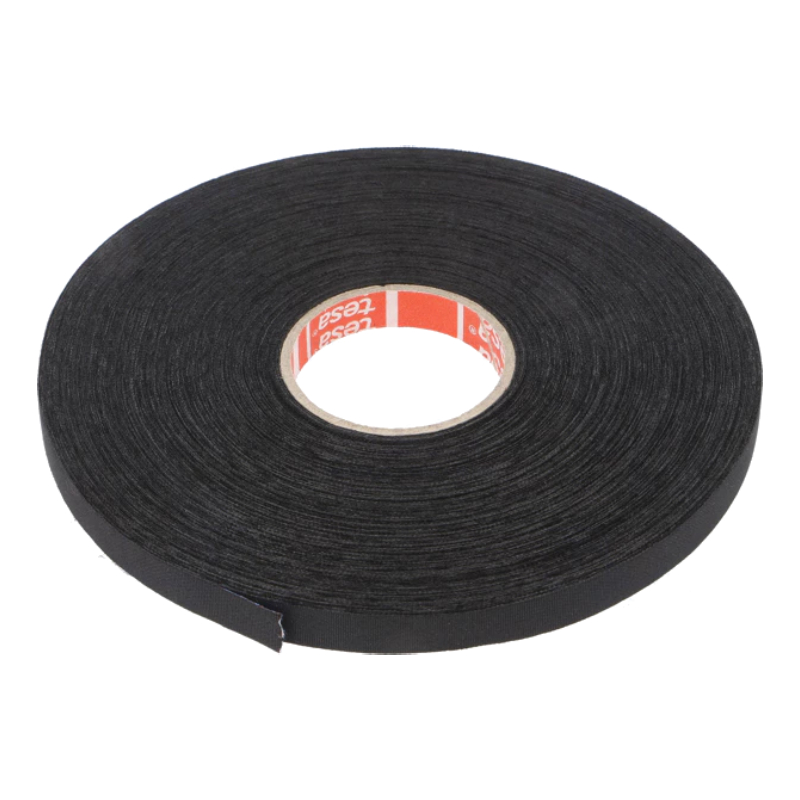 TESA Linnentape PET-wol - 9 mm breed - 250 um dik - Tot 105 graden - 25 meter - zwart