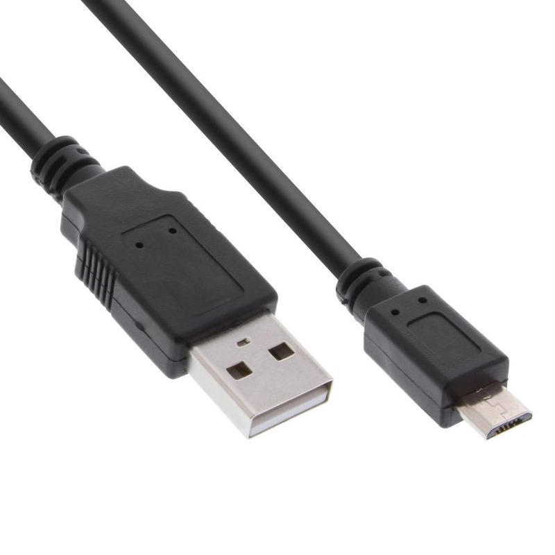 USB-A naar Micro USB-B Kabel - USB 2.0 Fast Charge - 1 meter - Zwart