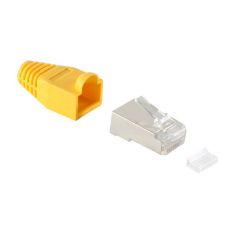 RJ45 Stekker met Gele Tule - CAT5 en CAT6 - Per stuk - 8P8C - STP