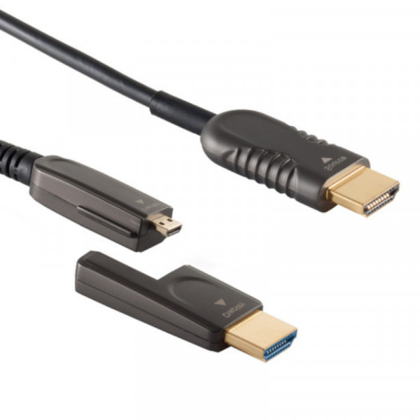 grot Verloren Briljant Actieve HDMI 2.0 Kabel - Met 1 Afneembare Connector - 4K 60Hz - 7,5 meter -  Zwart