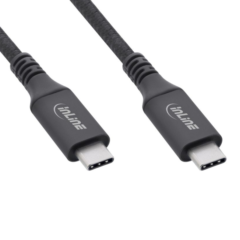 InLine 35906A. Snoerlengte: 0,5 m, Aansluiting 1: USB C, Aansluiting 2: USB C, USB-versie: USB4 Gen 3x2, Maximale overdrachtssnelheid van gegevens: 40000 Mbit/s, Kleur van het prod