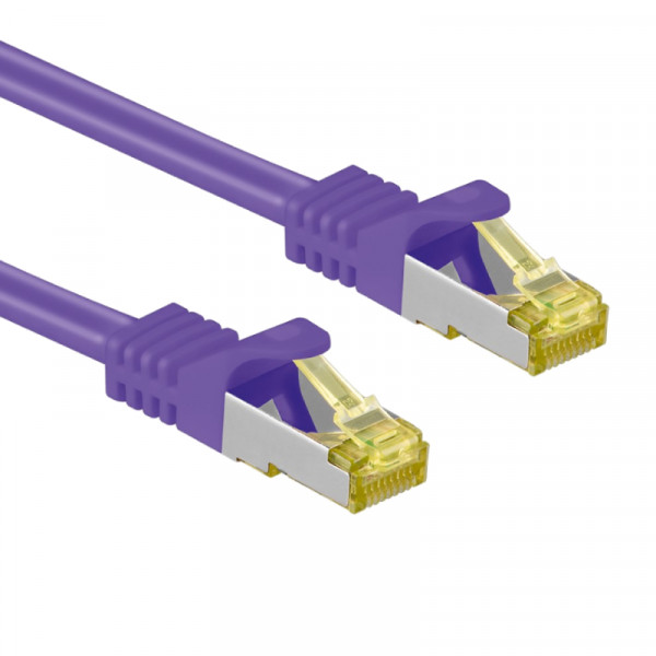 S/FTP CAT7 10 Gigabit Netwerkkabel - CU - 15 meter - Paars