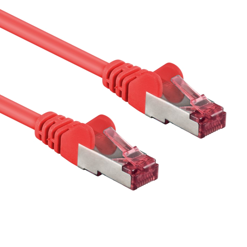S/FTP CAT6A 10 Gigabit Netwerkkabel - CU - 0,15 meter - Rood