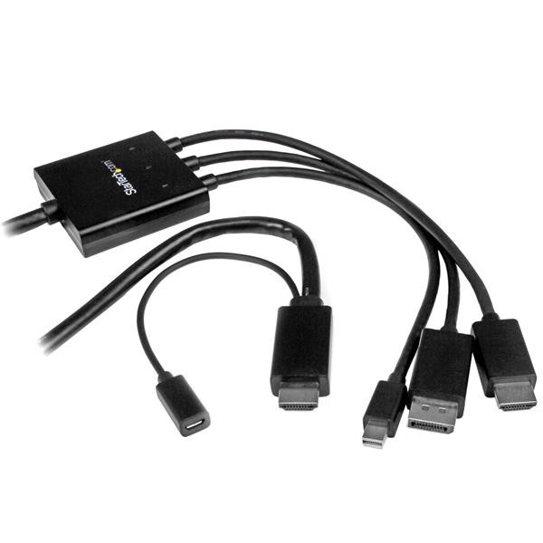 StarTech HDMI, DisplayPort of Mini DisplayPort naar HDMI adapter kabel - 2 m