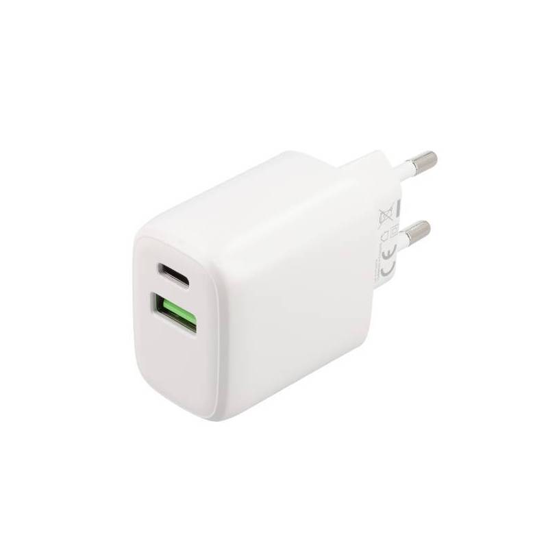 Musthavz PD Charger USB-A + USB-C 20W - White