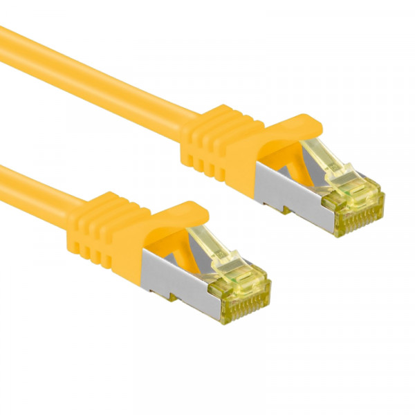 S/FTP CAT7 10 Gigabit Netwerkkabel - CU - 0,5 meter - Geel