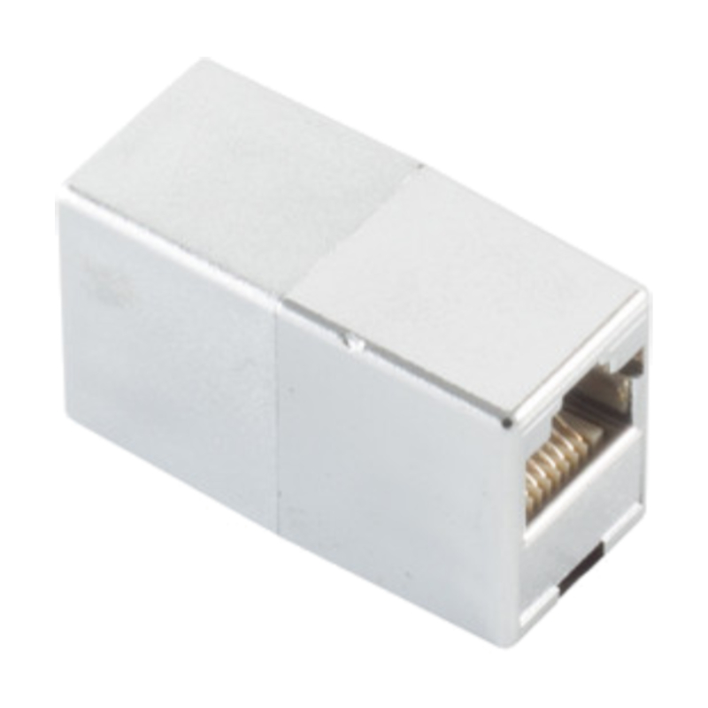 RJ45 UTP Netwerkkabel Koppelstuk - RJ45 (v) - RJ45 (v) - 8P8C - Metaal - Zilver