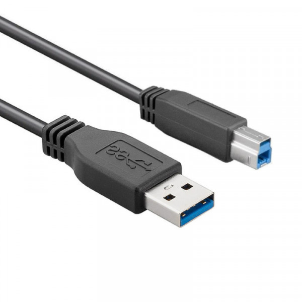 Hoge blootstelling waarheid Harde wind USB-A (m) - USB-B Kabel - USB 3.2 Gen 1 - 5 meter - Zwart