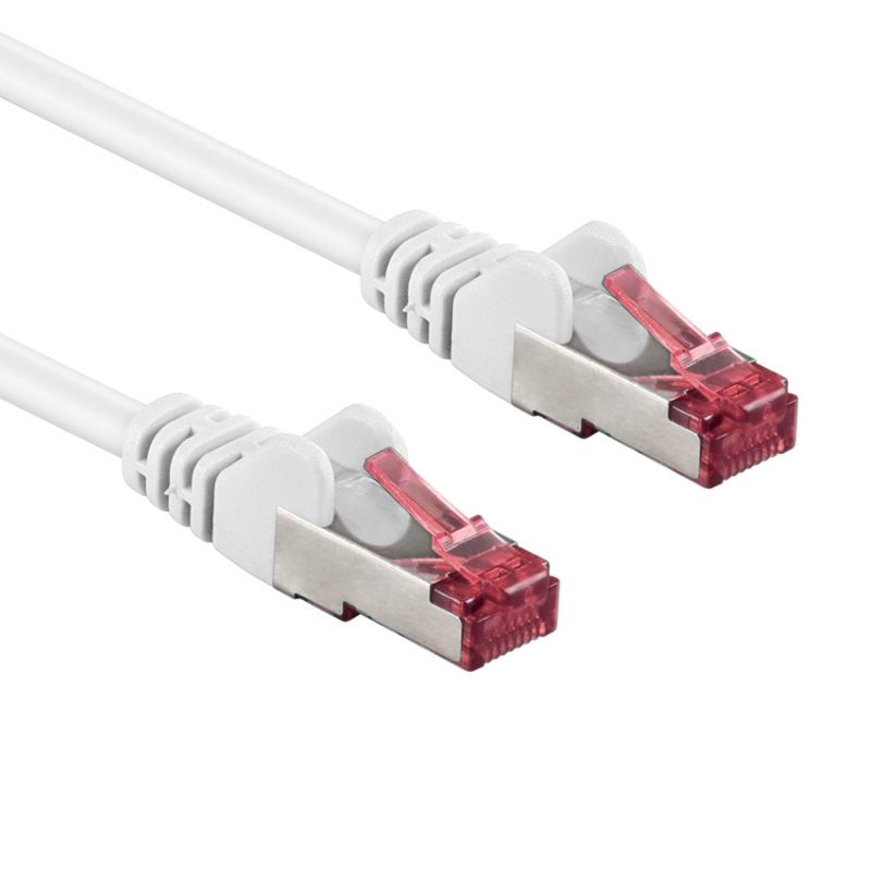 S/FTP CAT6A 10 Gigabit Netwerkkabel - CU - 0,5 meter - Wit