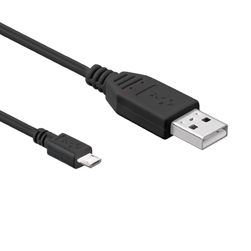 USB A naar Micro USB B kabel 0,6m zwart