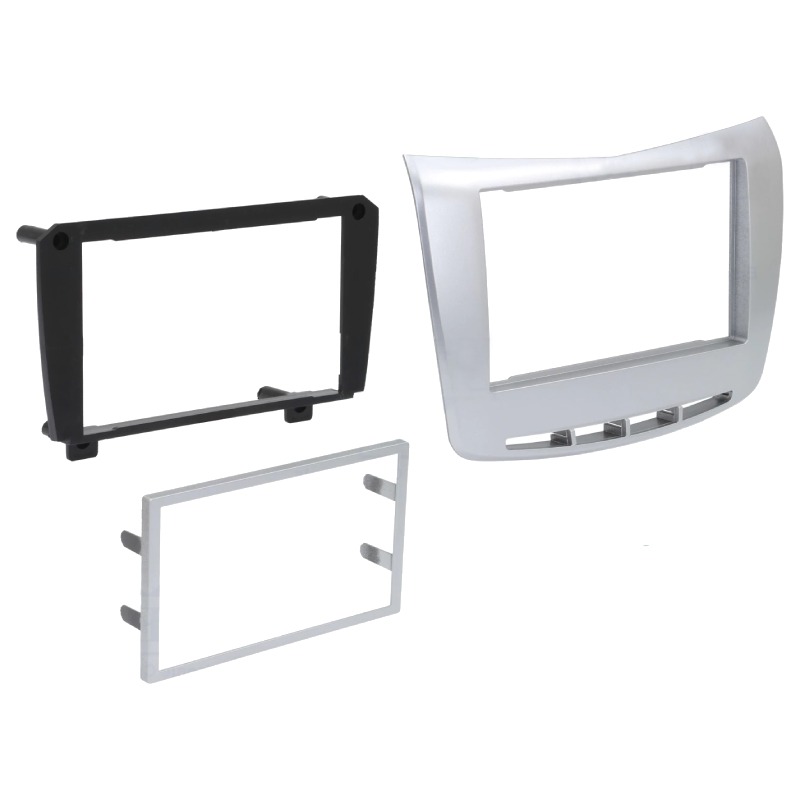 2 Din Radiomontageframe voor Lancia Delta (2008-2014) - Zilver