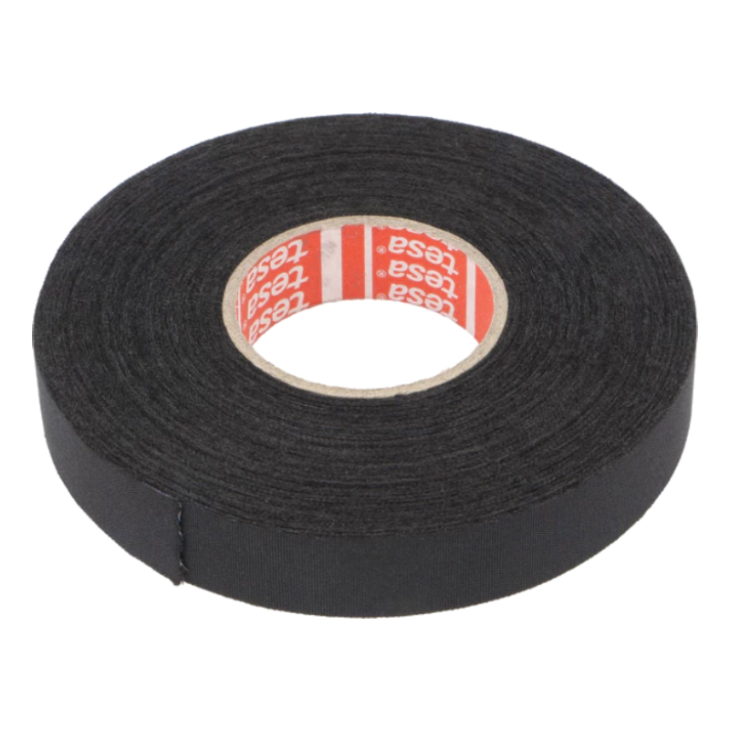 TESA Linnentape PET-wol - 15 mm breed - 260 um dik - Tot 150 graden - 25 meter - zwart