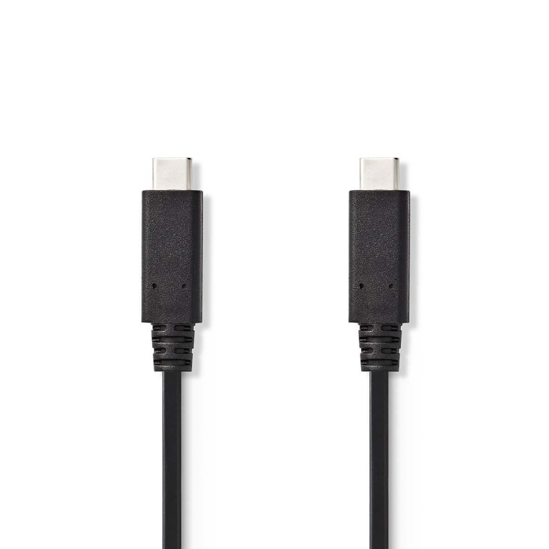 USB C naar USB C kabel zwart 1 meter - 3.1 Gen2