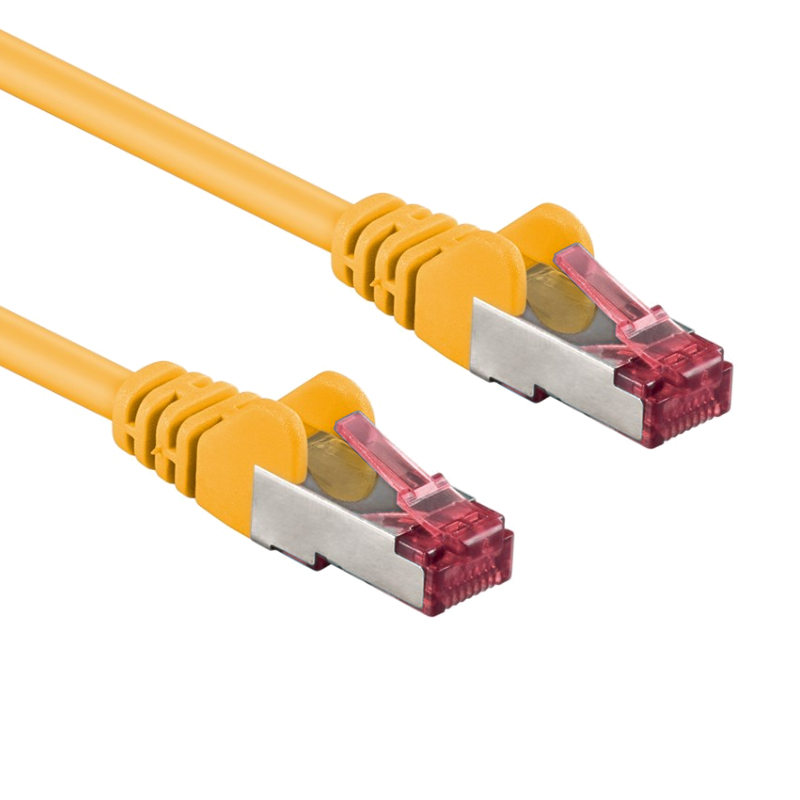 S/FTP CAT6A 10 Gigabit Netwerkkabel - CU - 0,15 meter - Geel