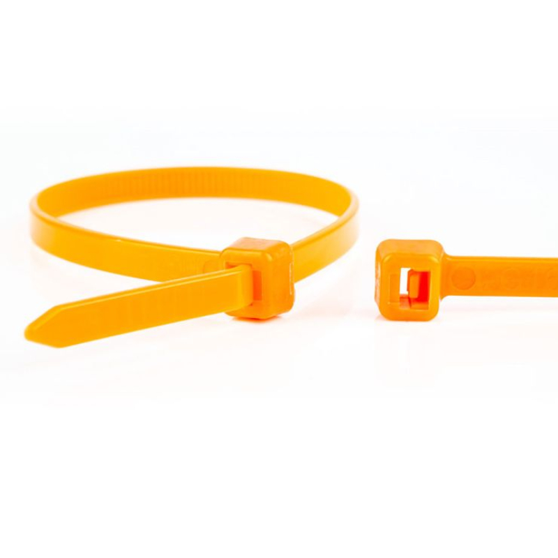 Kabelbinders - 100 x 2,5mm - Trekkracht tot 8,1kg - 100 stuks - Oranje