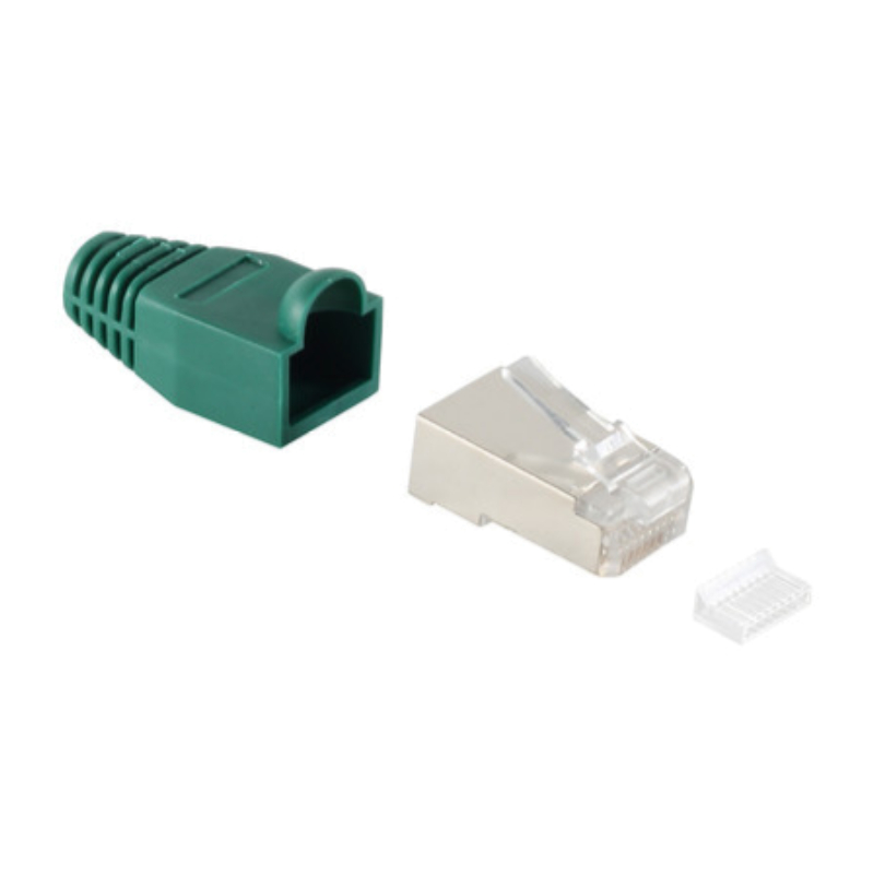 RJ45 Stekker met Groene Tule - CAT5 en CAT6 - Per stuk - 8P8C - STP