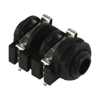 Monoconnector 6.35 mm Female PVC Zwart