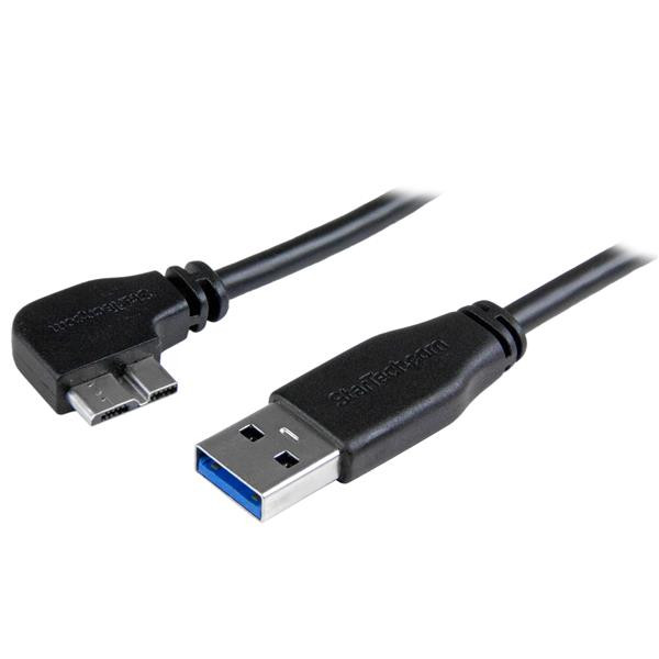 paniek diamant zuur StarTech Slanke Micro USB 3.0 kabel haaks naar links 1m