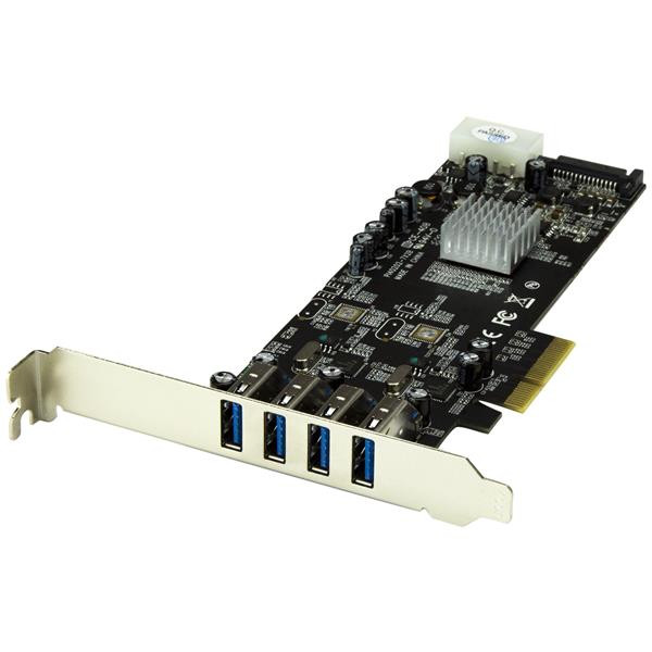 StarTech 4-poorts PCI Express Kaart - USB 3.0 - 2x 5 Gbp/s Kanaal - UASP - SATA/LP4-voeding